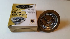 Krowne 23-123 3-1/2" Kitchen Sink Drain With Basket