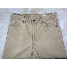 VTG Levi's 550 Jeans Relaxed Fit Tapered Leg Tan Mens 32x32 Orange Tab