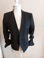 H&M Damen Blazer Schwarz Gr. 36 gefüttert, I...