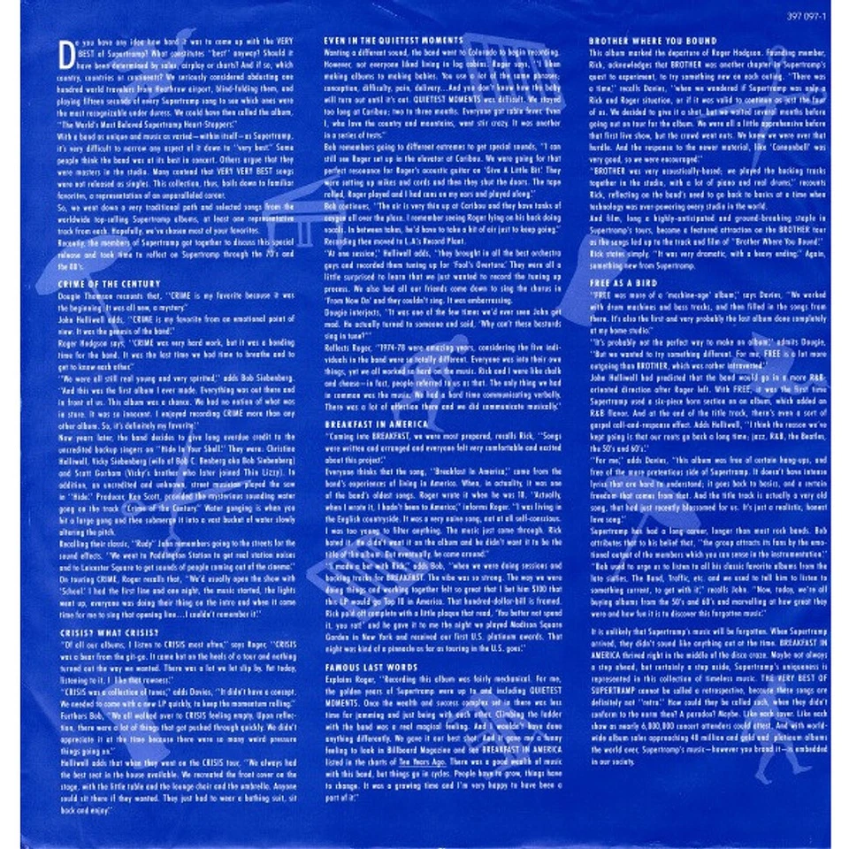 Supertramp - The Very Best Of Supertramp (Vinyl LP - 1990 - EU - Original) - Bild 4 von 4