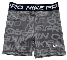 Nike Pro Girl  s Youth XL Compression Shorts Dri Fit Gray HF8862-084 New