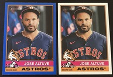2) 2025 TOPPS HERITAGE JOSE ALTUVE BLUE BORDER BASE #56 HOUSTON ASTROS