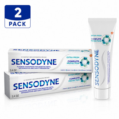 Sensodyne Complete Protection Extra Fresh Toothpaste 3.4 oz 2 Pack