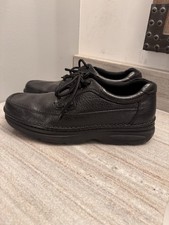 Nunn Bush Mens Cameron Shoes Sz 9W Comfort Black Leather Oxford 83890-78