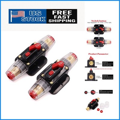 125A Inline Circuit Breaker for Car Audio & Solar Inverters - Easy Mount Design