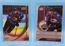2020-21 UD Trilogy Martin Kaut Level 2 Rookie Premieres #308/499 & A Base RC 