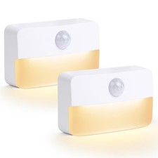 HOTUT Motion Sensor Lights 12.9 x 7.3 x 2.8 cm, 2 Pack - Not Rechargeable 