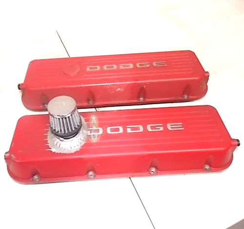 Dodge R5 P7 Vented Oil sprayer alum Valve Covers NASCAR race oval Drag