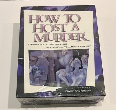 How to Host a Murder #8 Power & Greede .Dinner Party Game For 8 Vtg NOS Sealed