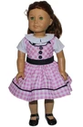 Mary Ellen Berry Pink Gingham School Dress fits 18" American Girl Size Doll
