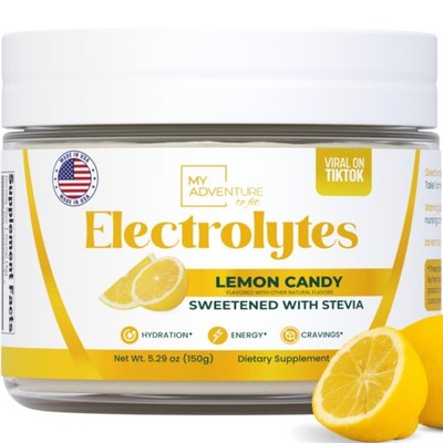 My Adventure To Fit Zero Sugar - Lemon Candy Electrolytes Powder - Refreshing