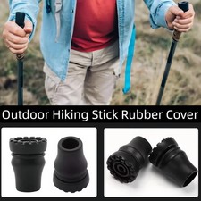 4pcs Rubber Cane Tips 3/4 Inch Heavy Duty Walking Cane Tips Black SturdyView S