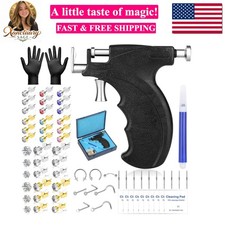 Professional Ear Piercing Gun Kit, Reusable Ear Piercing Machine with Colorfu...
