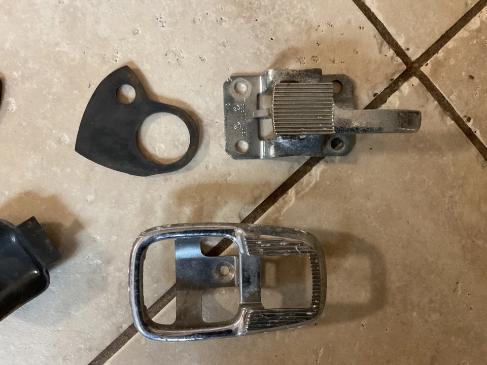 OEM Vintage 1967 VW Karmann Ghia  Door Latch assemblies with door handles - Image 3 of 4