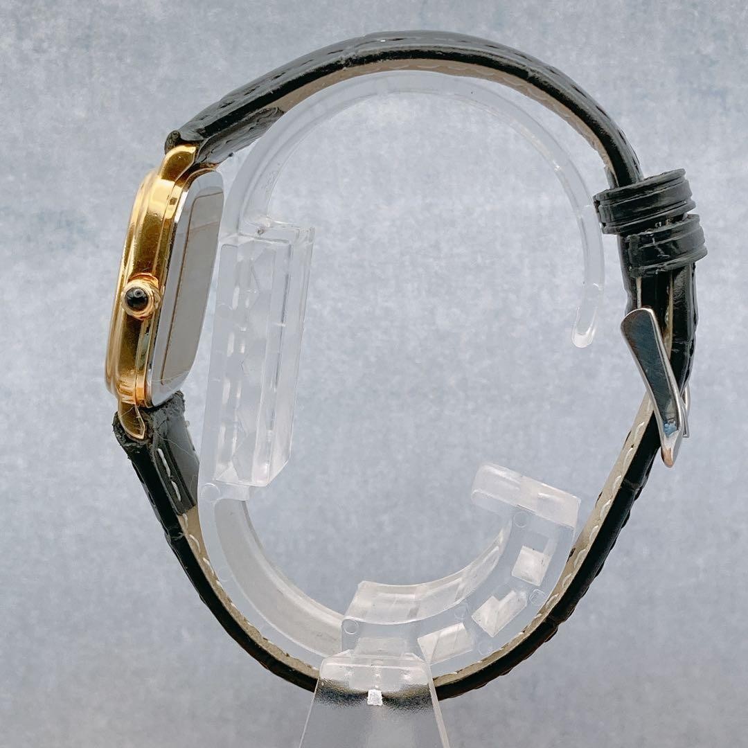 DUNHILL Quartz Date Gold Dial Rectangular Dress W… - image 7