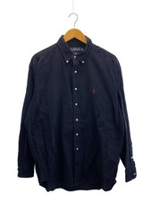 RALPH LAUREN Long Sleeve Shirt L Corduroy Navy Solid