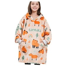 Capybara Gifts for Women Men Capybara Lovers, One Size Wearable Blanket 