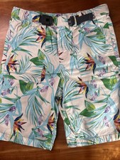 Wonder Nation Boys Shorts XL 14-16 Tropical Island Print - New - Perfect
