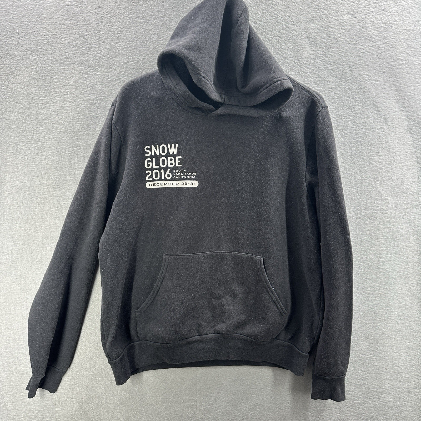 Snowglobe Music Festival 2016 Hoodie Sweatshirt Mens L Chainsmokers Flume Odesza
