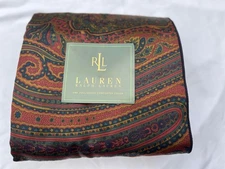 Ralph Lauren Greycliff  Paisley  Bohemian Duvet / Comforter  Cover  Vintage!