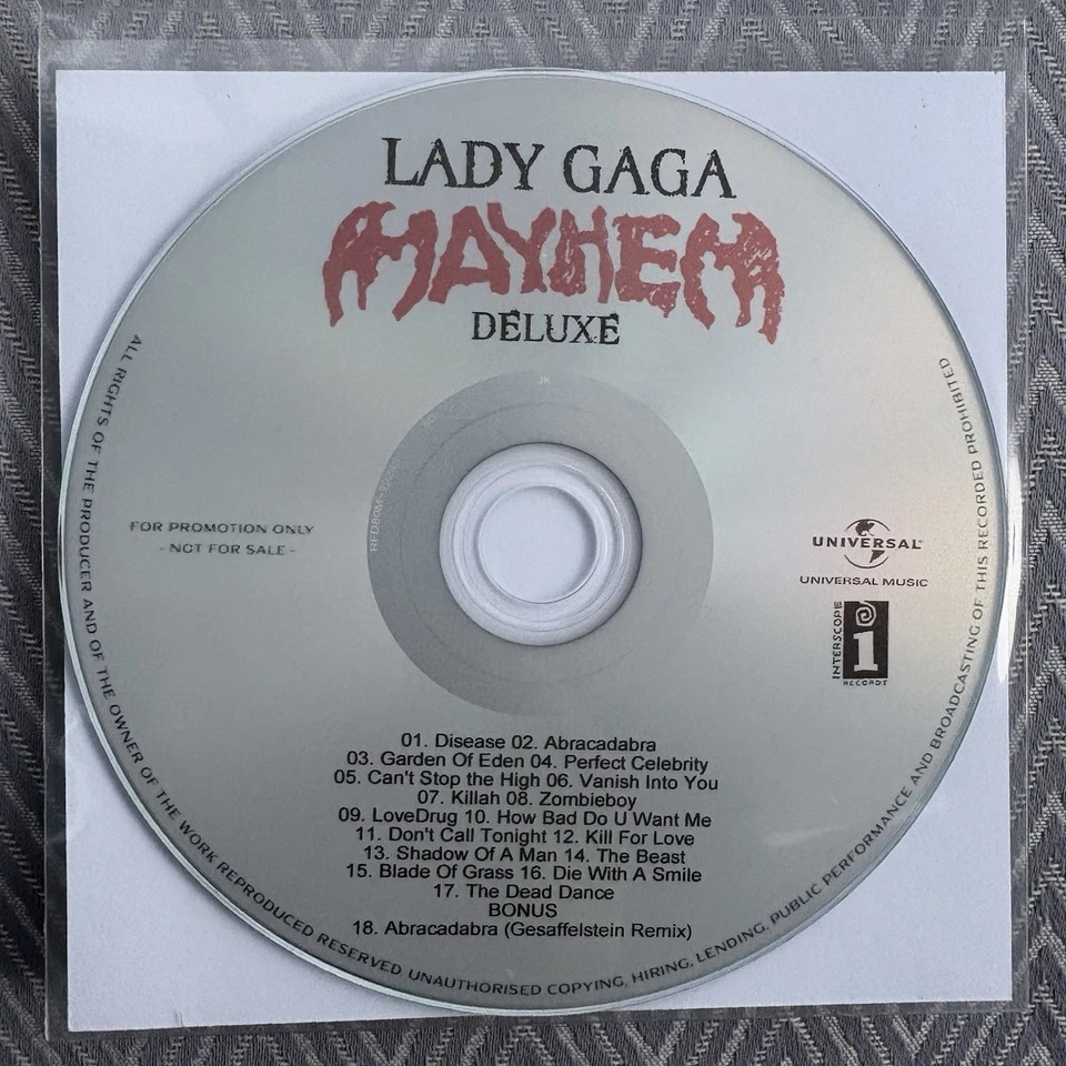 ❤️🔥 LADY GAGA Grammy Awards 2026 ‘Mayhem’ Promo CD | Exclusive deluxe - Image 2 of 3