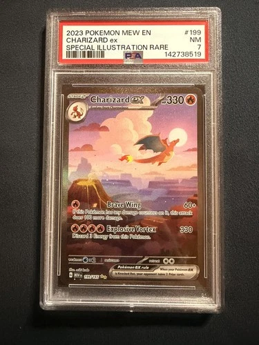 2023 Pokemon Mew EN-151 199 Charizard ex Special Illustration Rare PSA 7 - 1762