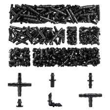 280 Pcs Irrigation Fittings Kit, Drip Irrigation Barbed Connectors 1/4'' Tubing