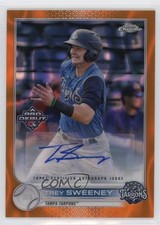 2022 Topps Pro Debut Chrome Orange Lava Refractor 2/25 Trey Sweeney Auto 3c2