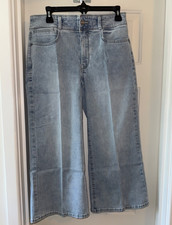 NYDJ Cool Embrace DAYBREAK sz 8 Wide Leg Denim Crop Jeans