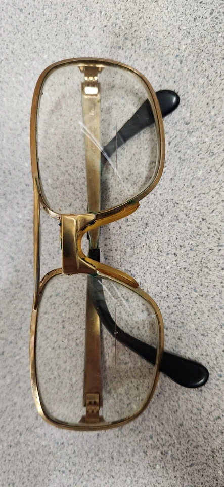 Monturas de gafas de metal cuadradas de gran tamaño vintage METZLER 7610 hechas en Alemania  Foto 2 de 4