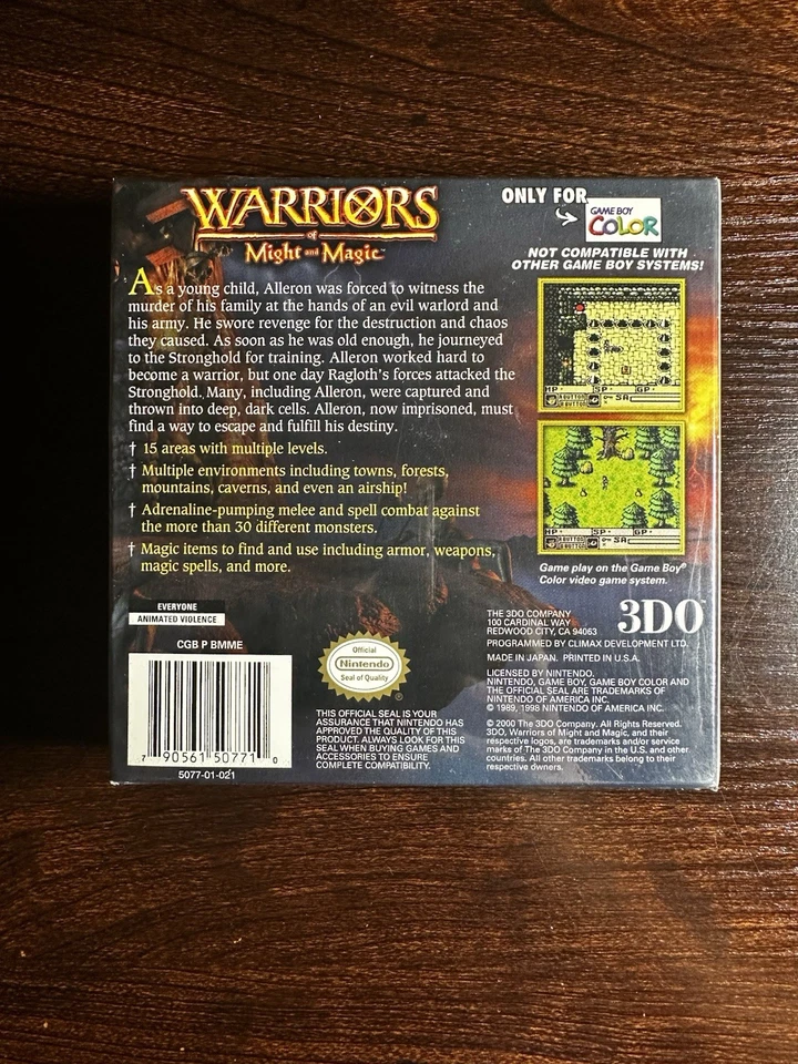 Warriors of Might and Magic (Nintendo Game Boy Color, 2000) Factory Sealed/ Rare - Image 2 of 4