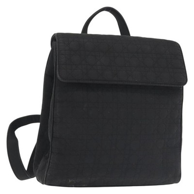 Christian Dior Canage Backpack Nylon Black Gold Auth BA5824 Christian Dior Canage Backpack Nylon Black Gold Auth BA5824  main image 3