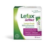 2x LEFAX intens Lemon Fresh Mikro Granulat 250 mg Simeticon 50 ST Neu