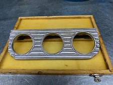 Ford Chevy Mopar Hot Rod Finned Under Dash 3 Gauge Panel Cast Aluminum