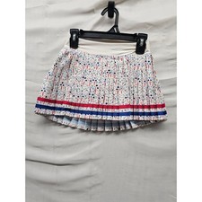 All in Motion Girls Pleated Skort Cream Polyester Blend Athletic Size Small 6/7