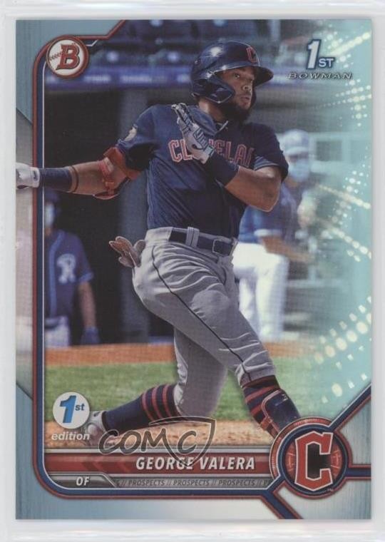 2022 Bowman 1st Edition Sky Blue Foil George Valera #BPPF-22 15g0