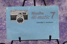 Genuine Minolta Hi-Matic 7 Instruction Manual In English