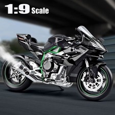 With smoke and sound 1:9 scale Kawasaki Ninja H2R alloy motorcycle replica model