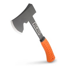 ESTWING Camper's Axe - 14" USA Made Black Hatchet with Tent Stake Puller & Hi...