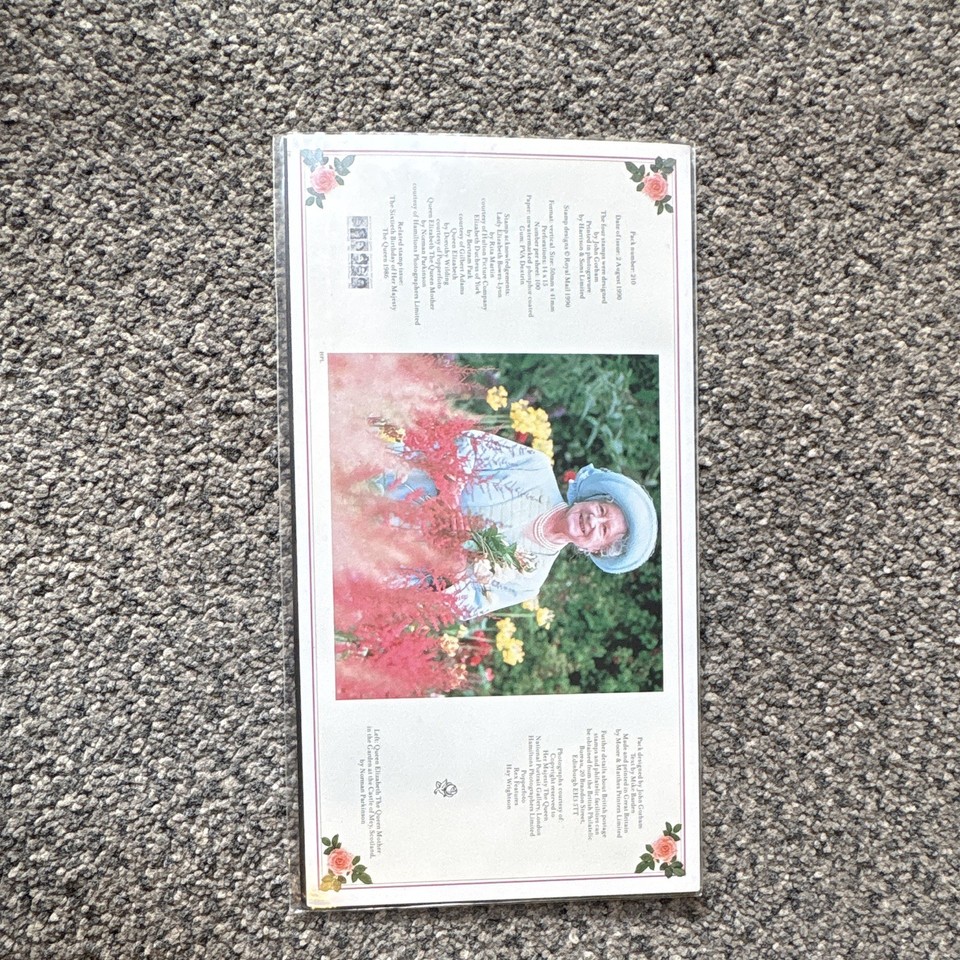Royal Mail GB Stamp Presentation Pack Queen Mother 90th Birthday 20p ...