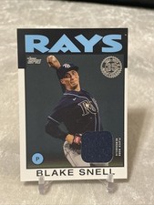Blake Snell 2021 Topps Series 1 Jersey Patch 1986 Relic Tampa Bay Rays 86R-BS