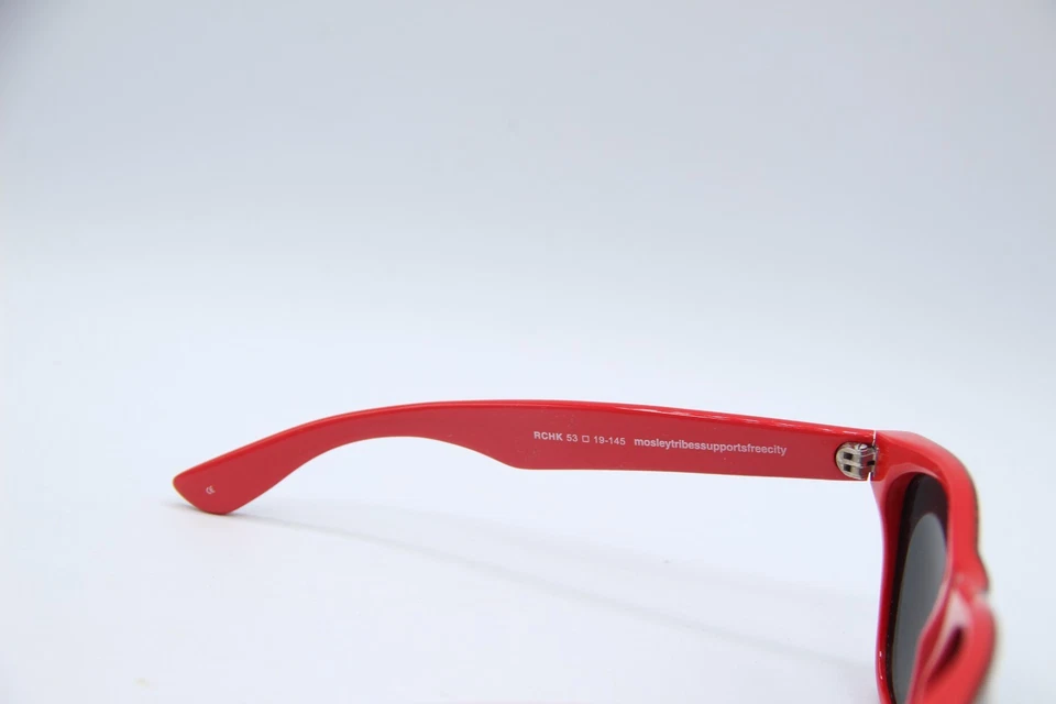 NEW MOSLEY TRIBES FREECITYRAINBOW RCHK BLACK RED AUTHENTIC SUNGLASSES 53-19 - Image 3 of 4