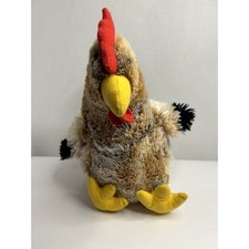 Abrazo Divertido Pollo Gallina Gallo 12" Granja Granero Peluche Peluche Animal Juguete Marrón