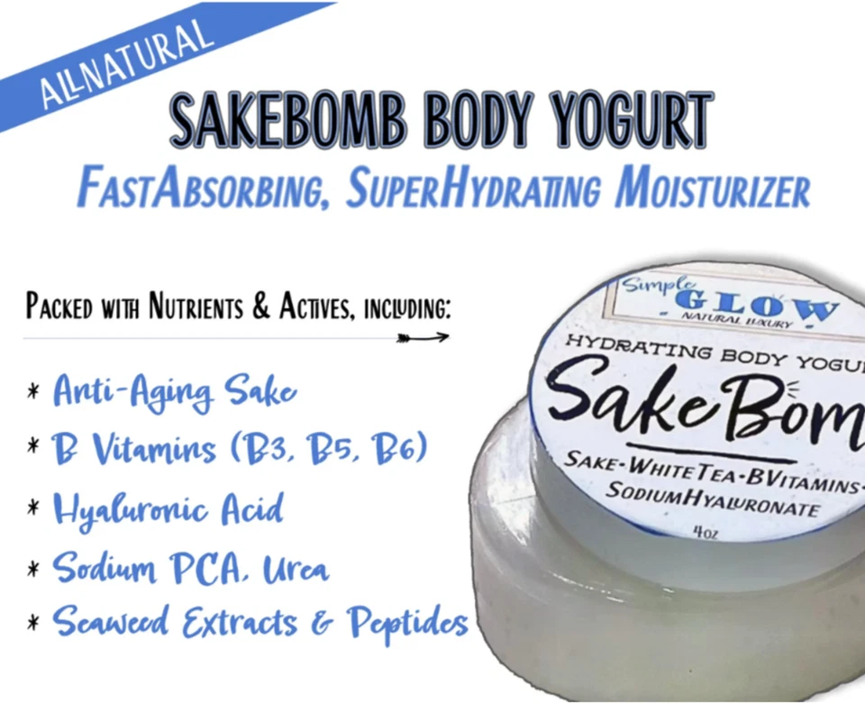 SakeBomb Body Yogurt • Anti-Aging Toning Moisturizer - Fast-Absorbing Nutrients - Image 3 of 4