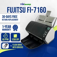 Fujitsu Fi-7160 Duplex Color SheetFed ADF Document Scanner w/COMPLETE SET