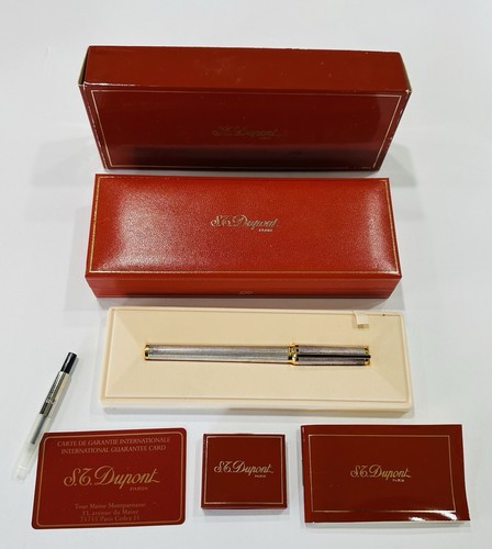 St DuPont Paris Montparnasse Fountain Pen 18k Gold Medium NIB In Original Box - Picture 3 of 5