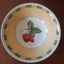 2 x Churchill Somerset Fruits - Cereal Bowls - Vintage Strawberry Design