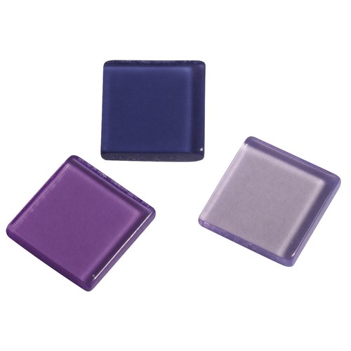 Acrylic Mosaic, 1X1 Cm, Transparent, Purple, Box - Approx. 205 Pcs / 50 G - Picture 1 of 2