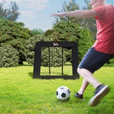 HOMCOM Fußball Rebounder klappbar Kickback Tor Rückprallwand verstellbar Stahl