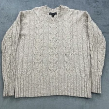 Banana Republic Factory Cable Knit Women’s Beige Sweater Size Medium